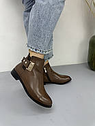 Черевики жіночі HG16M коричневі на низькому ходу 37, фото 7