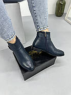 Черевики жіночі HG12M темно сині на підборах 37, фото 6