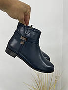 Черевики жіночі HG12M темно сині на підборах 37, фото 7