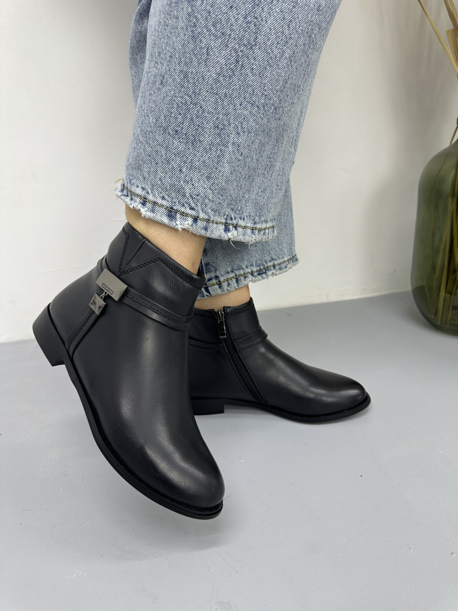 Черевики жіночі HG 11M чорні на підборах 37, фото 1