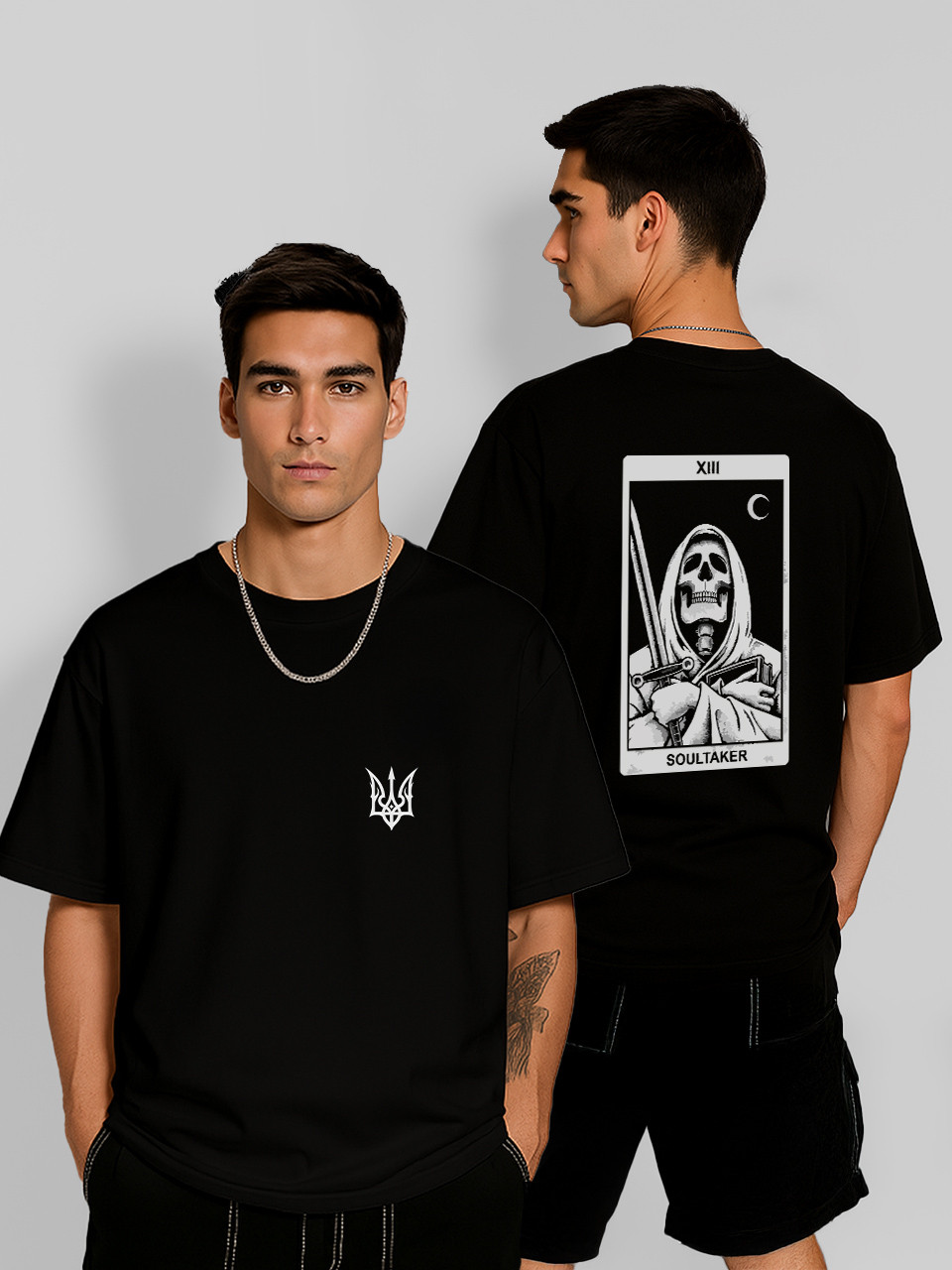 Футболка оверсайз Soultaker Поглинач Душ Чорна Чоловіча S, фото 1