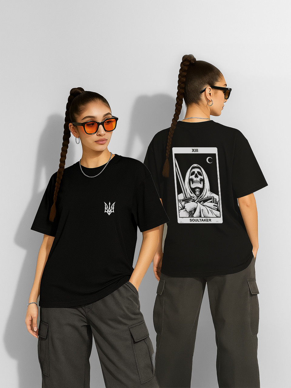 Футболка оверсайз Soultaker Поглинач Душ Чорна Жіноча S