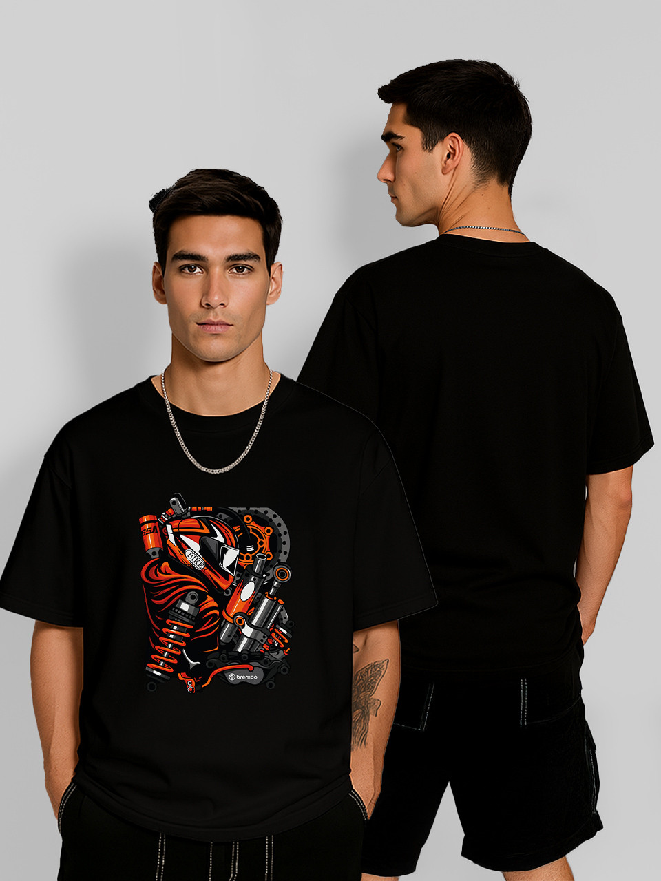 Футболка оверсайз Brombo Чорна Чоловіча S