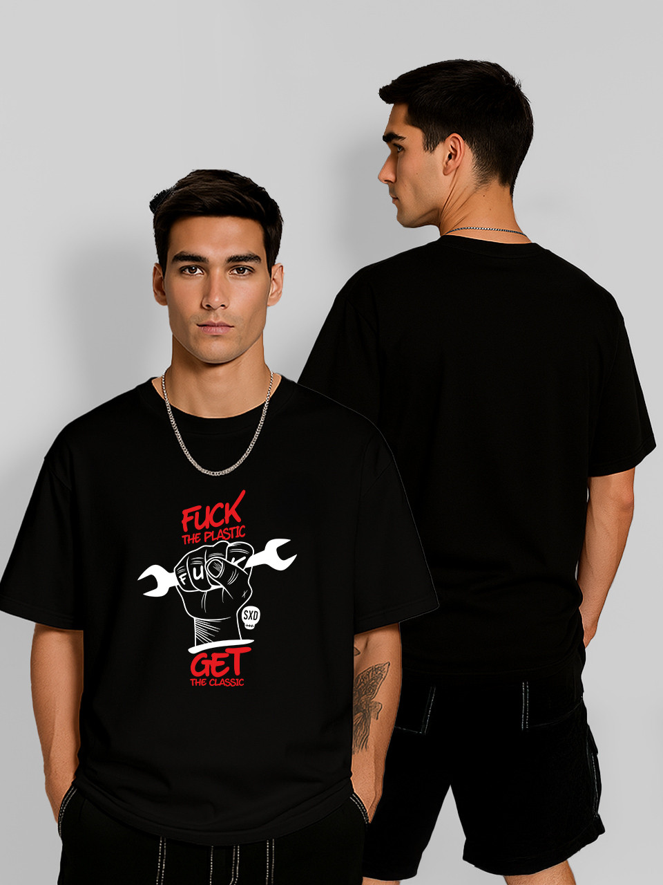 Футболка оверсайз Get the classic Чорна Чоловіча S, фото 1