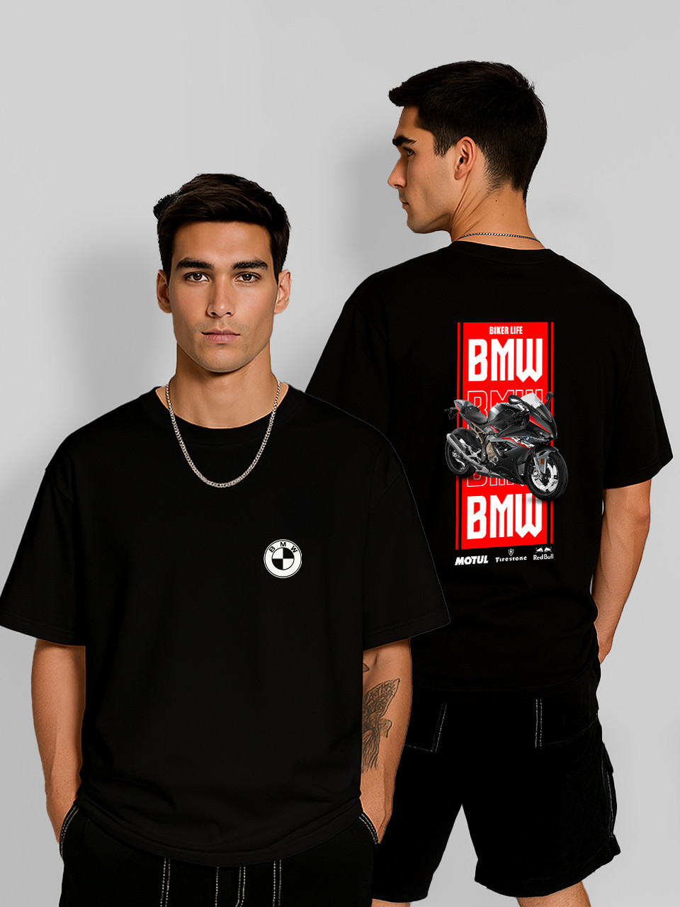 Футболка оверсайз BMW R1000 Чорна Чоловіча S
