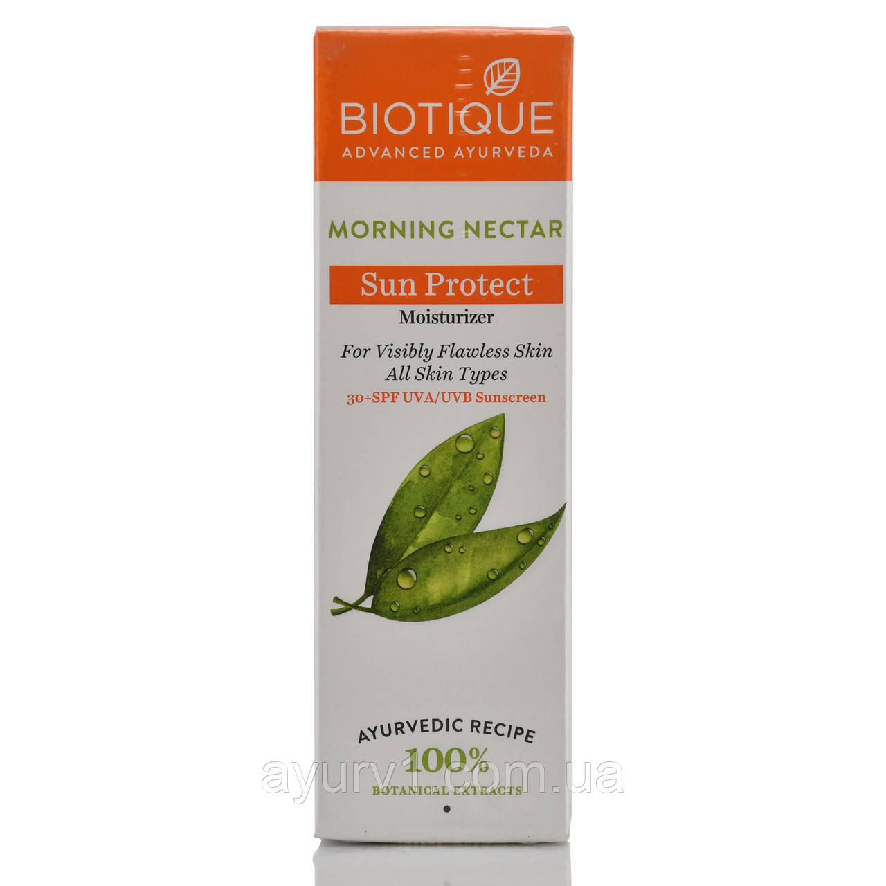 Зволожуючий сонцезахисний лосьйон крем Morning Nectar sun pritect moisturizer spf 30+ UVA/UVB Biotique 120 ml