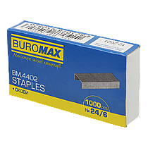 Скоби канцелярські 24/6 1000 штук Jobmax BM.4402