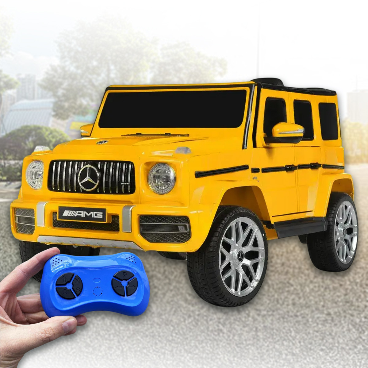 Дитячий електромобіль Mercedes-Benz G-class зі звуком зі світлом фар Bambi M 4214EBLR-2 Чорний, фото 1