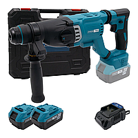 Потужний акумуляторний перфоратор PROFI-TEC PBH201 POWERLine : з АКБ 2шт-20V 4.0 Аh (006286) GLO05