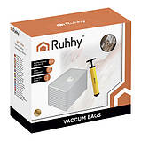 Набір вакуумних пакетів багаторазових 50х70 см 10 штук з насосом Ruhhy 21946 Польща, фото 5