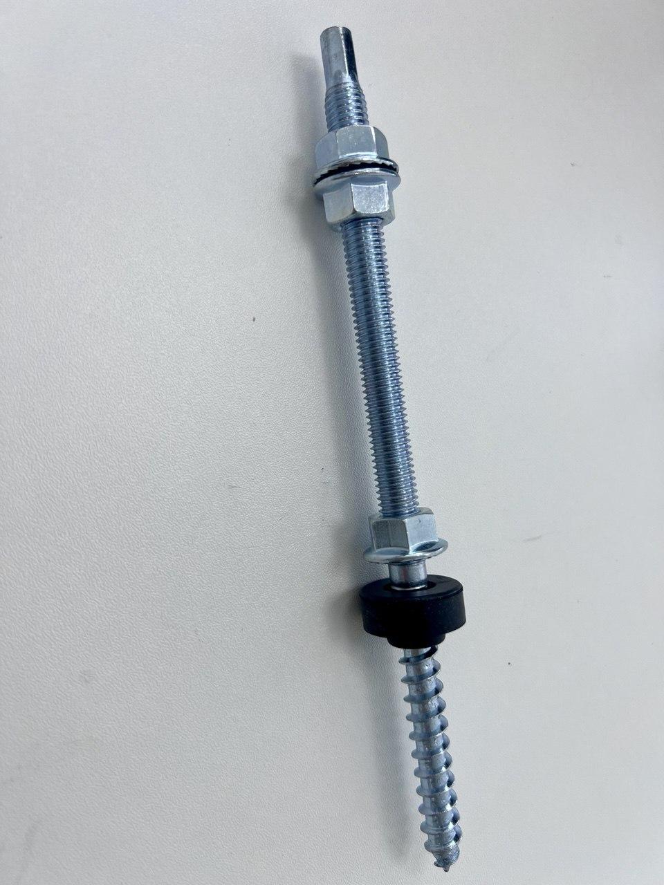 Гвинт Solar М10×200 з метизами (оцинкований, з шайбою збільшеною), фото 1