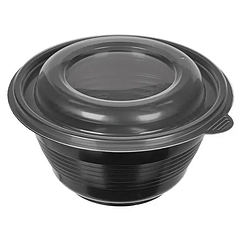 Супниця чорна + прозора кришка (500мл)  50шт