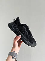 Чорні текстильні жіночі кросівки Adidas Ozweego Adiprene Демісезонні кросівки Адідас Озвіго