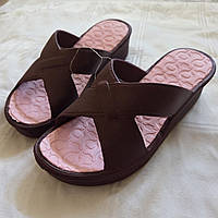 Шльопанці жіночі рожево-коричневі, розміри в описі
