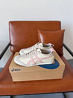 Бежеві замшеві жіночі кросівки ASICS Onitsuka Tiger Mexico 66  premium Демісезонні кеди Асікс Тайгер купити