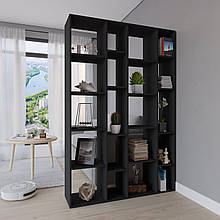 Стелаж з ДСП Лініум Чорний Світ Меблів