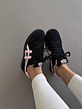 Чорні замшеві жіночі кросівки ASICS Onitsuka Tiger Tokuten Black/Pink Демісезонні повсякденні кеди Асікс Тайгер купити, фото 4