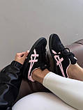 Чорні замшеві жіночі кросівки ASICS Onitsuka Tiger Tokuten Black/Pink Демісезонні повсякденні кеди Асікс Тайгер купити, фото 6