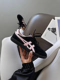 Чорні замшеві жіночі кросівки ASICS Onitsuka Tiger Tokuten Black/Pink Демісезонні повсякденні кеди Асікс Тайгер купити, фото 7
