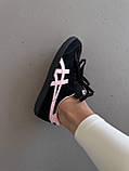 Чорні замшеві жіночі кросівки ASICS Onitsuka Tiger Tokuten Black/Pink Демісезонні повсякденні кеди Асікс Тайгер купити, фото 2