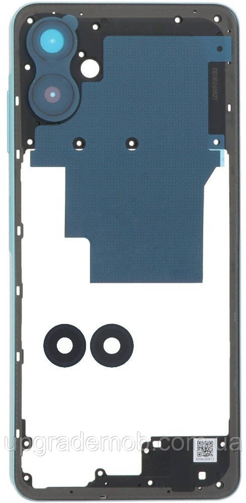 Рамка корпусу Samsung A065 Galaxy A06 зелена + скло камери, фото 1