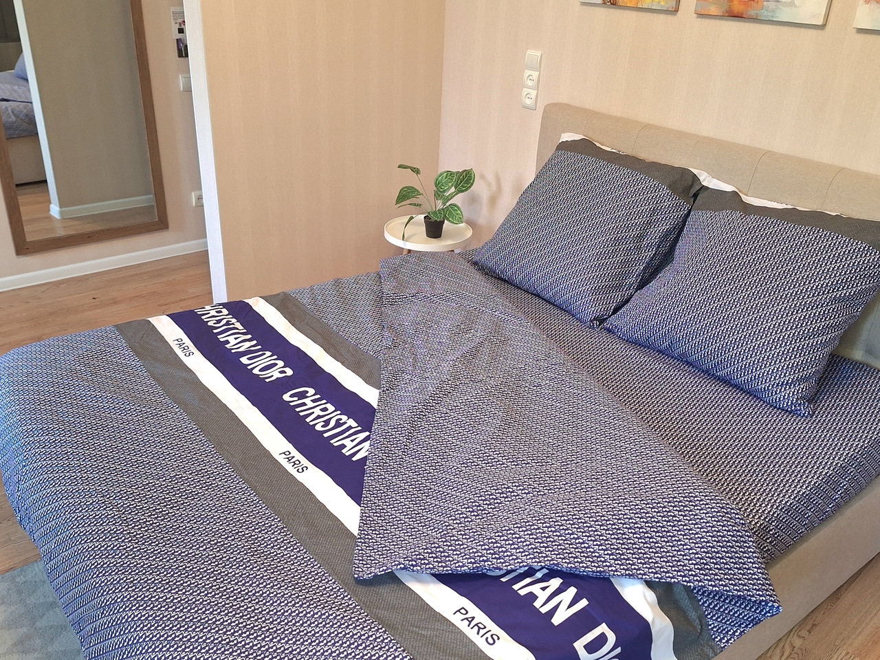 Комплект постільної білизни Бязь Голд Люкс №бл557 Полуторний 150х220 на кнопках, фото 1