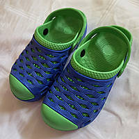 Крокси дитячі двоколірні синьо-зелені, розміри в описі