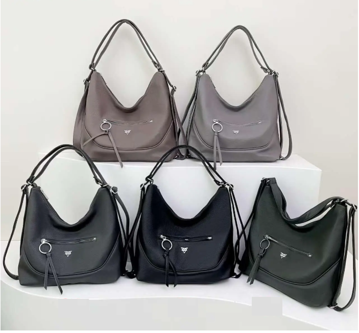 Сумка жіноча на блискавці з кишенями зі штучної шкіри у різних кольорах Fedya, фото 1