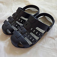 Крокси дитячі двоколірні темно-сірі, розміри в описі