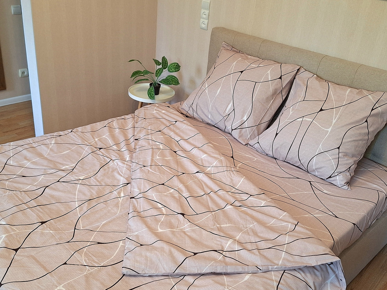 Комплект постільної білизни Бязь Голд Люкс №бл546 євро 220х240 на кнопках