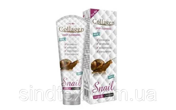 Скраб для обличчя Collagen Snail Scrub Cream, 150 мл, фото 1