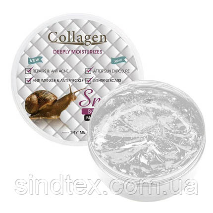 Гель для обличчя і тіла Collagen Snail Soothing з колагеном і муцином равлика, 300 мл, фото 1