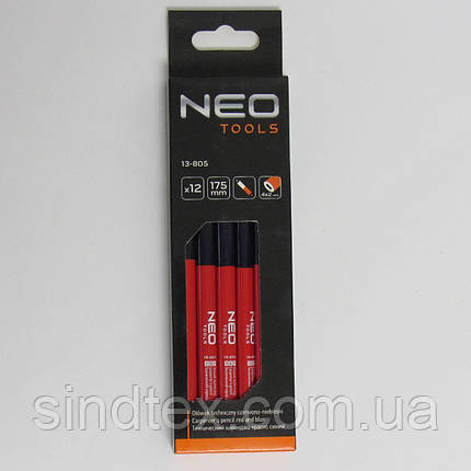 Олівець технічний 12 шт 175 мм Neo Tools 13-805, фото 1