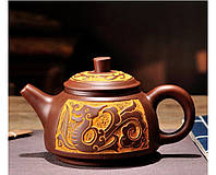Чайник вогненний дракон 300 мл, виробник зроблений із ісинської глини, зручний чайник для ваших чайних традицій