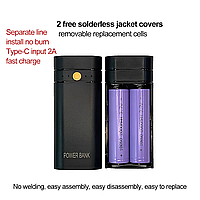 Корпус, відсік, заряджання для Power Bank під 2 батареї 18650 5V 6000 мА·год USB — Type C