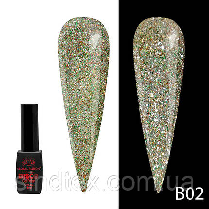 Гель-лак світовідбивний, Global Fashion Disco №B02 (8мл), фото 1
