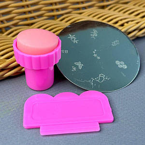 Набір для стемпінгу рожевий