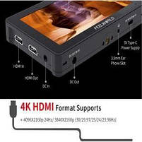 Монітор для камери  FEELWORLD F5 PRO V4+акумулятор+зарядне та кейс, фото 6