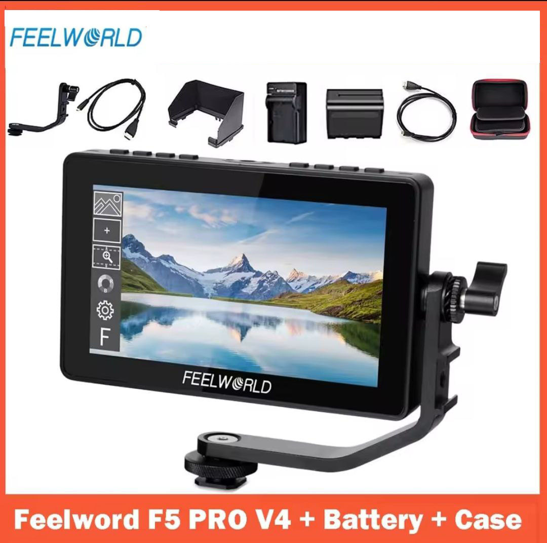 Монітор для камери  FEELWORLD F5 PRO V4+акумулятор+зарядне та кейс, фото 1