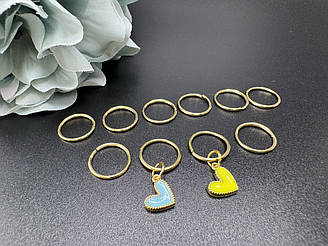 Пірсинг для волос -  Україна - моя любов , набір (10шт)