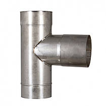 Одностінний Потрійник 87° Ø120 мм 0,5 мм для димоходів із неіржавкої сталі