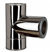 Утеплений сендвіч Трійник 87° Ø 120/220 мм із неіржавкої сталі