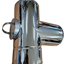 Утеплений сендвіч Трійник 87° Ø 120/180 мм в оцинкованому кожусі 0,5 мм