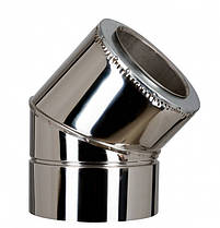 Утеплене сендвіч Колено 45° Ø 120/220 мм із неіржавкої сталі