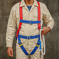 Пояс страхувальний MARSHFL S-22 для робіт на висоті з кевларовою стрічкою і сталевим карабіном