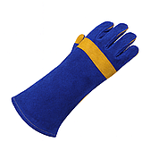 Рукавички зварювальні краги спилкові посилені, з кевларовою ниткою та вогнестійкою підкладкою, фото 3