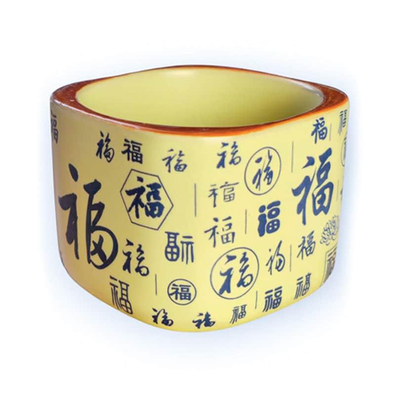 Піала квадратна кубок керамічна 140мл Ієрогліфи