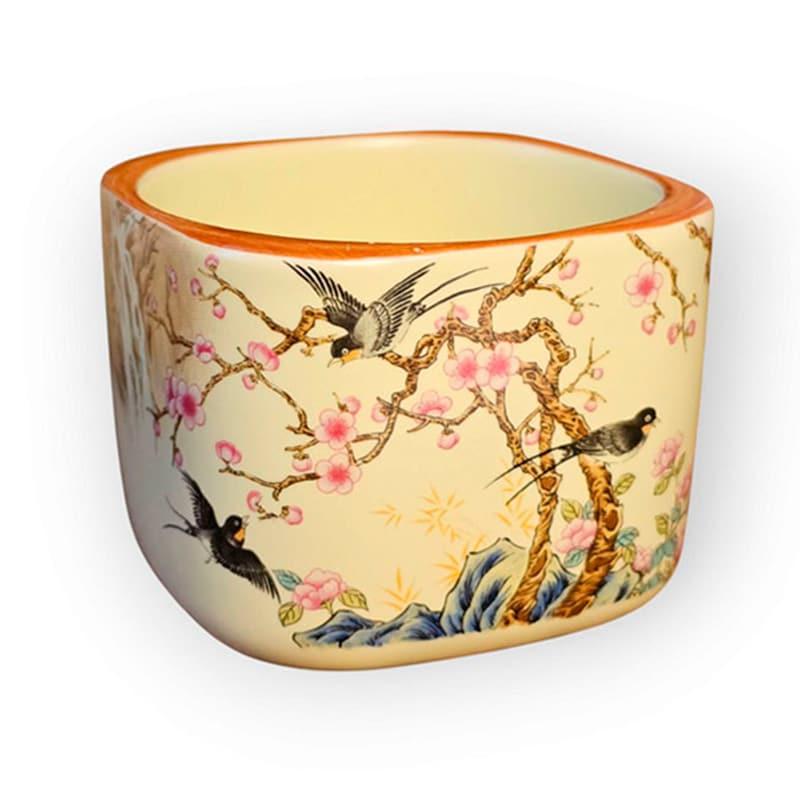 Піала квадратна кубок керамічна 140мл Весняна Чаша Ци