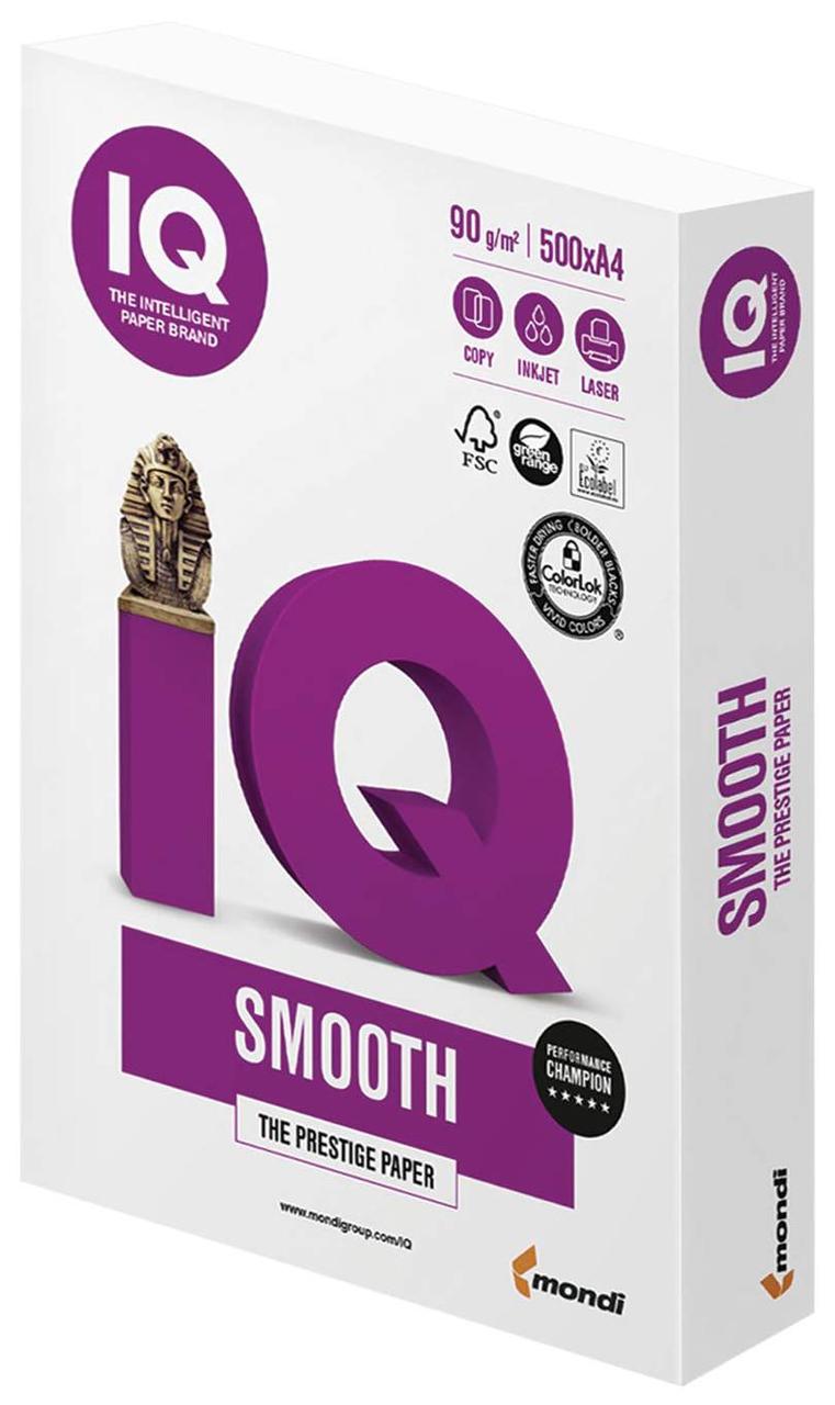 Папір для лазерного та струменевого друку А4 IQ Smooth 90 г/м2 500 арк