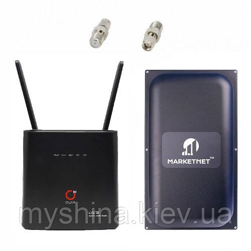 Комплект "4G LTE Wi-Fi роутер Olax AX9 Pro (АКБ 4000 mAh) + Панельна 4G антена MARKETNET Maxi MIMO 22 дБ", фото 1